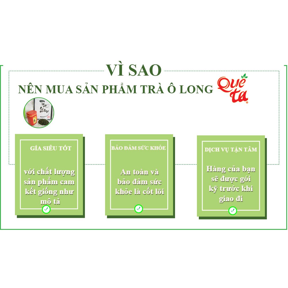(Tặng gói cà phê) Trà ô long Quê Ta nguyên chất, uống trà olong giúp giảm cân hiệu quả -4 gói x 100g | BigBuy360 - bigbuy360.vn