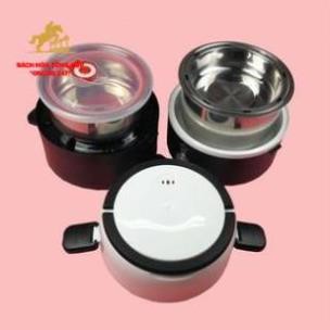 Hộp Mang Cơm Văn Phòng, Cặp Lồng Hâm Nóng Thức Ăn Cắm Điện 3 Tầng Inox Lunchbox, Bảo Hành 12 Tháng