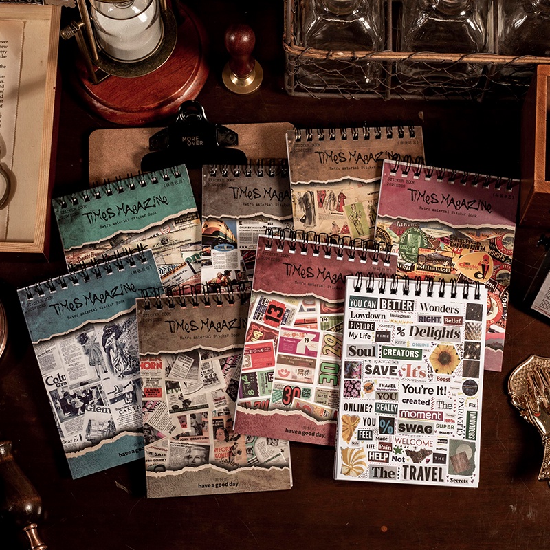 Bộ 20 Miếng Dán Trang Trí Sổ Tay/ Album Ảnh Kiểu Vintage DIY Sáng Tạo DIY
