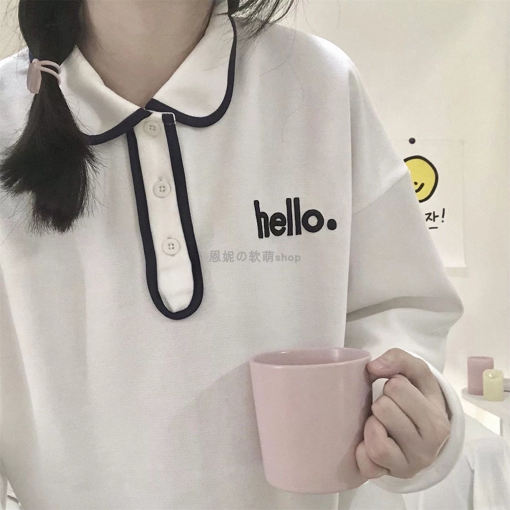 Áo Hoodie Tay Dài Dáng Rộng Thiết Kế Mới Thời Trang Theo Phong Cách Hàn Quốc Cho Nữ