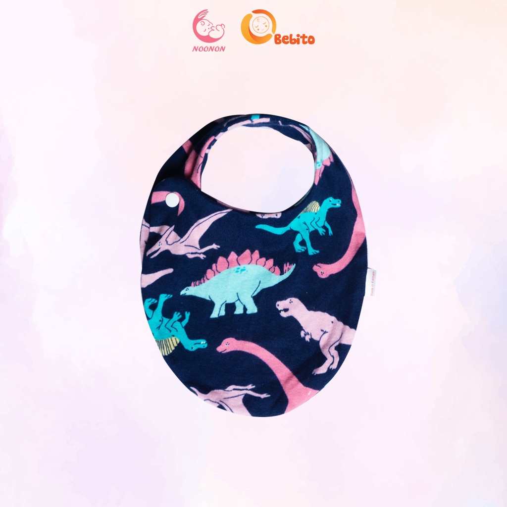 Yếm ăn dặm cho bé TURBAN yếm cúc bấm 2 nấc cao cấp chất liệu vải cotton - mã YADU01 - sp 18