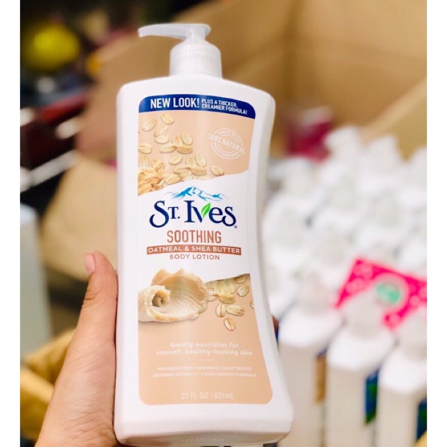 Sữa dưỡng thể toàn thân yến mạch và bơ St.Ives - Soothing Oatmeal & Shea Butter Body Lotion