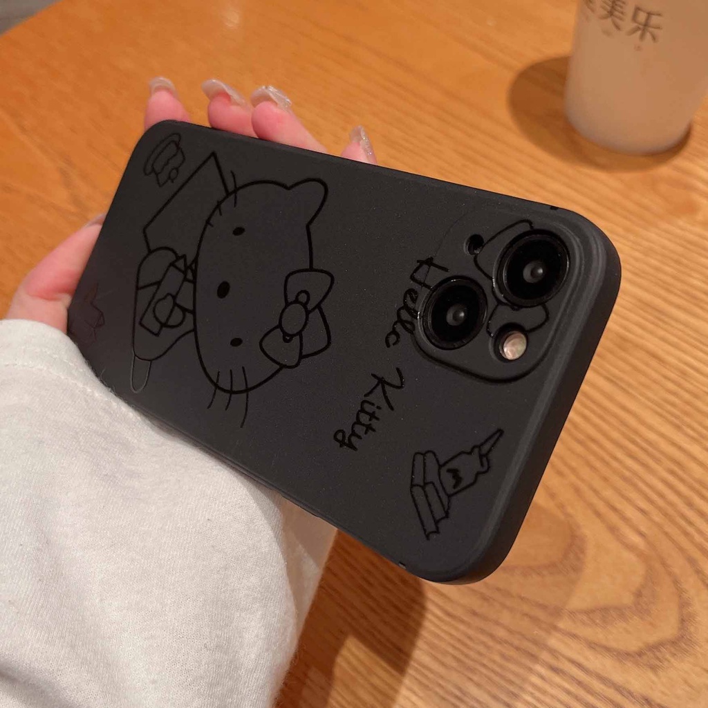 Ốp Điện Thoại TPU Mềm In Hình Mèo Hoạt Hình Dễ Thương Cho iPhone 13pro max 12pro X XS XR XSMAX 7 8 Plus