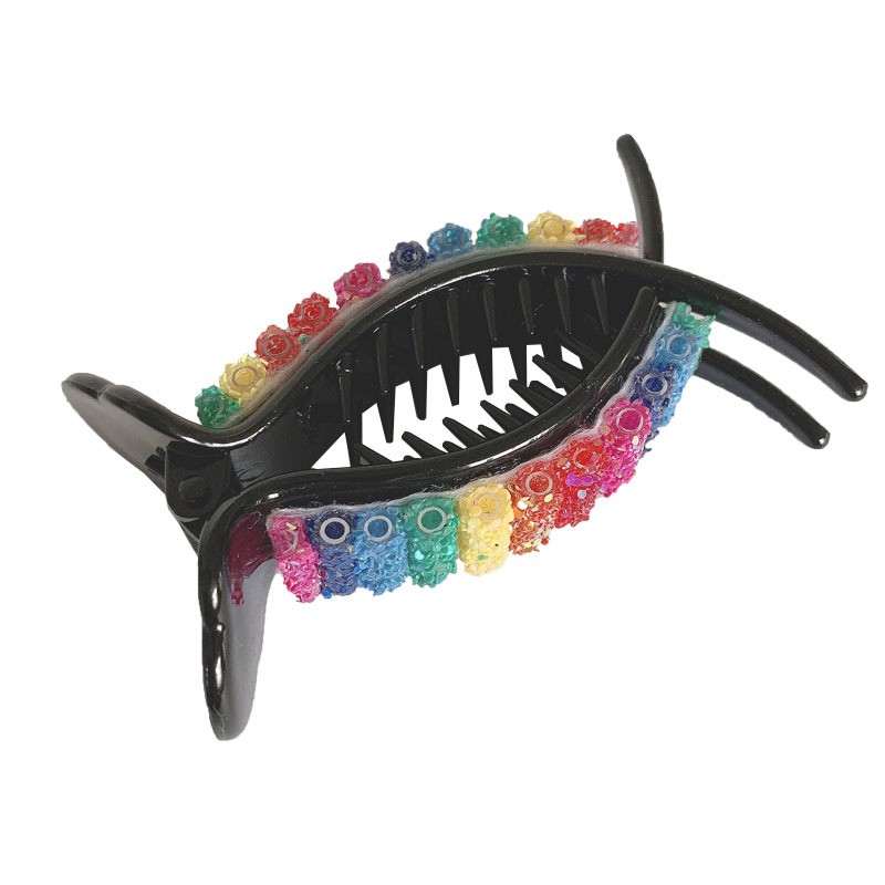 Kẹp Tóc Đính Đá Màu Sắc Cầu Vồng Phong Cách Hàn Quốc Cho Nữ