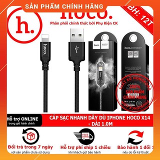 Cáp sặc iphone hoco x14 dây dù chống đứt 1 mét