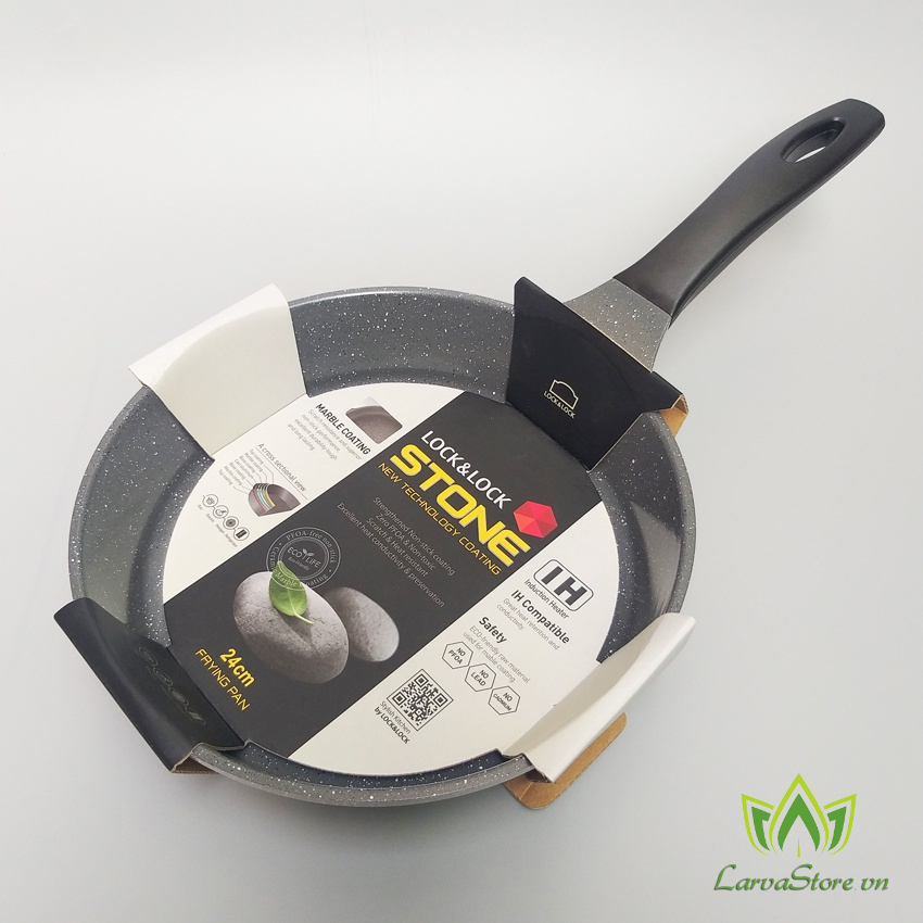 Chảo Vân Đá Chống Dính 7 Lớp Siêu Bền Bỉ Chính Hãng Lock&Lock Stone LCA6283D - LCA6263D - LCA6243D