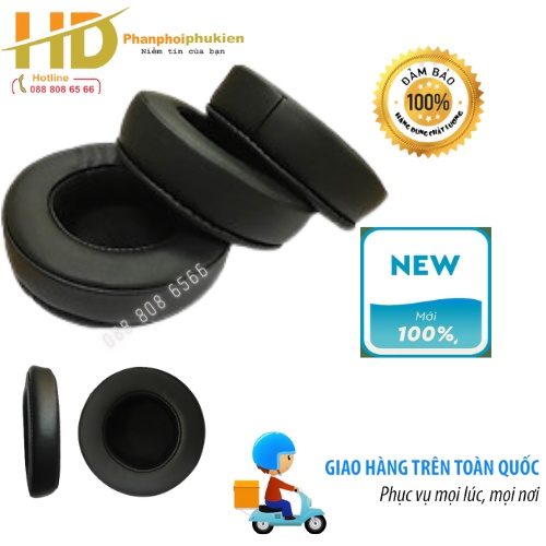1 đôi Đệm da tai nghe dạng tròn, ốp da tai nghe