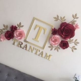 Set hoa giấy backdrop
