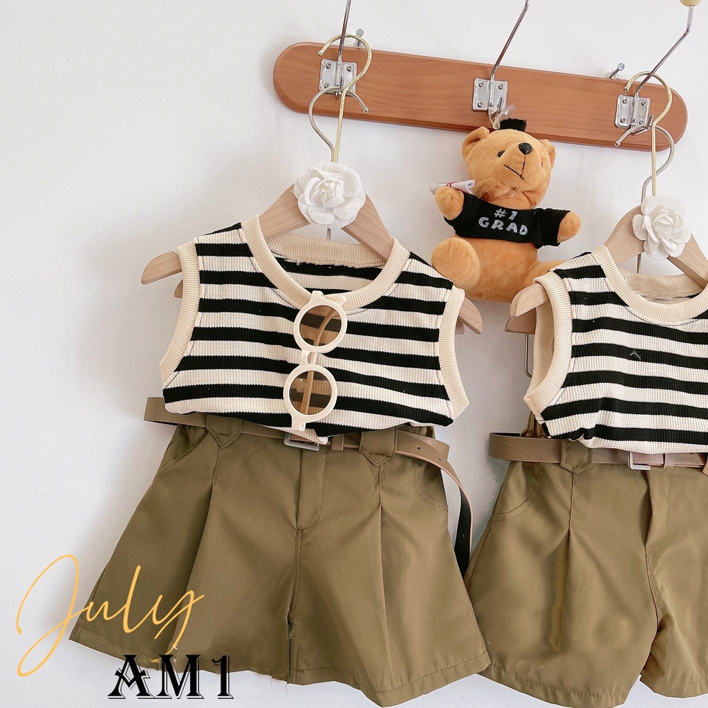 (10-30kg) Đồ bộ quần áo bé gái TẶNG KÈM thắt lưng TTR111 TTN112