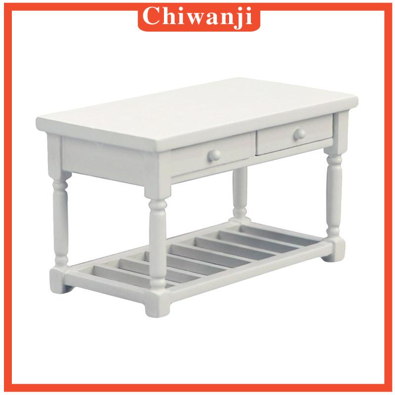 Mô hình bàn gỗ mini tỉ lệ 1/12 trang trí nhà búp bê