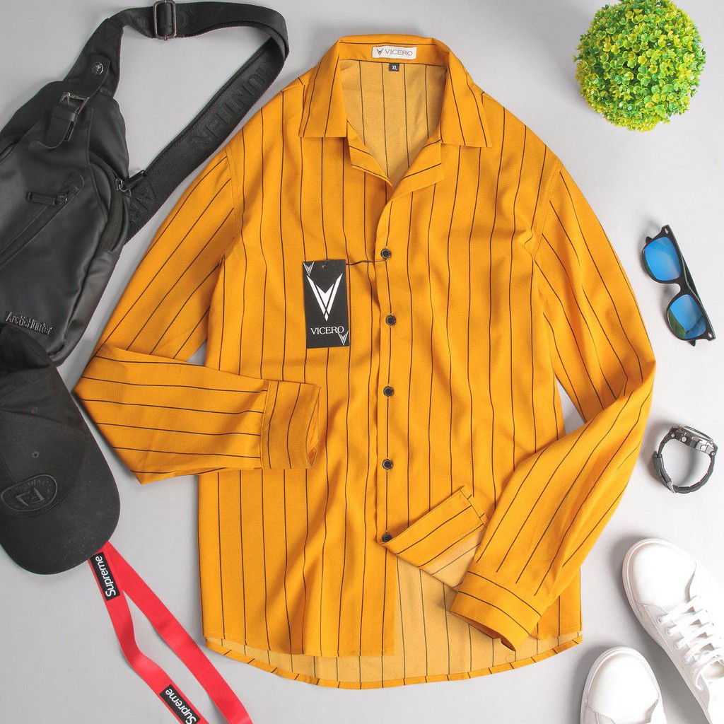 Áo Sơ Mi Nam Dài Tay Kẻ Sọc Lịch Lãm Trẻ Trung | BigBuy360 - bigbuy360.vn