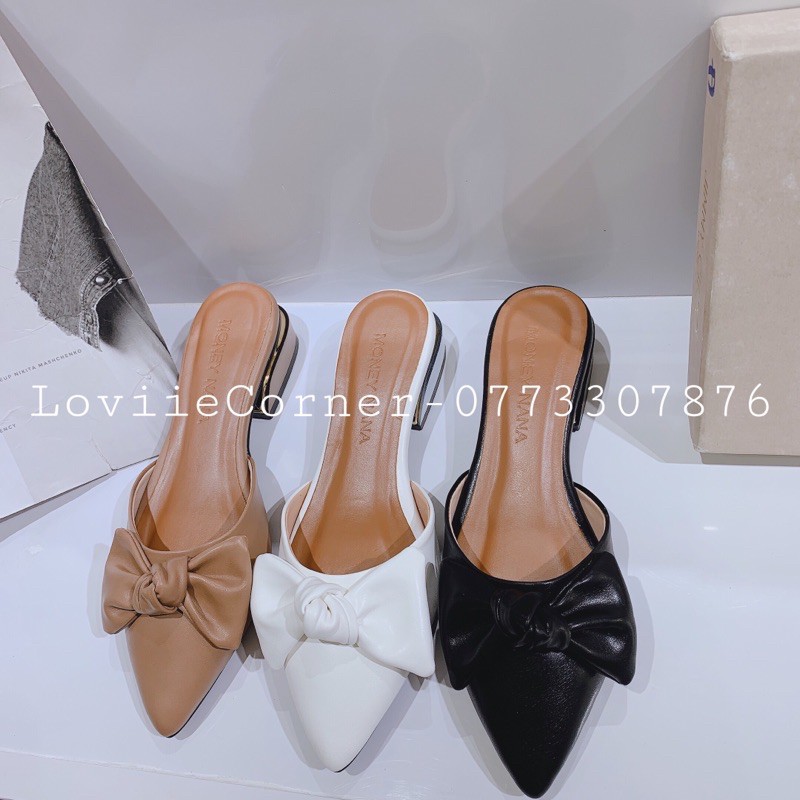 SANDAL NỮ LOVIIECORNER - SỤC NỮ THỜI TRANG ĐẾ VUÔNG 2 PHÂN BÍT MŨI NƠ XÒE DA MỀM MŨI TRÒN-GIÀY CÔNG SỞ S210708