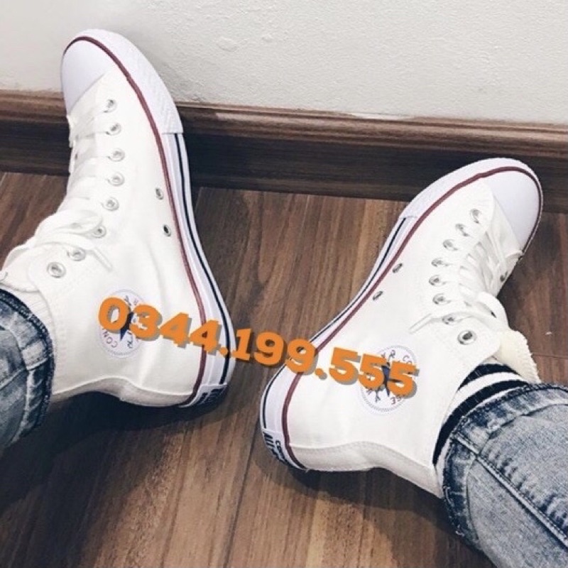 🔥 Giày Converse Cao Cổ Classic Màu Đen, Trắng Kèm Hộp.