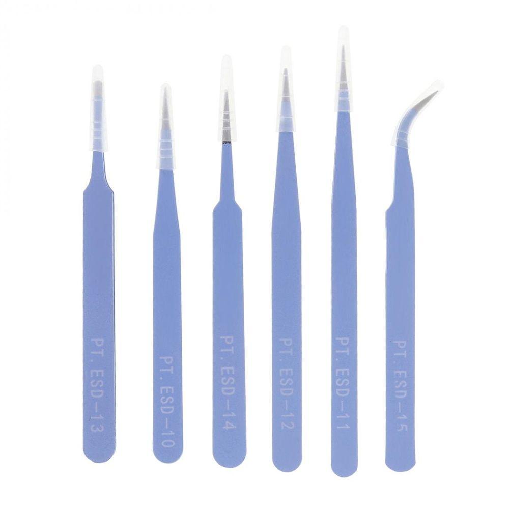 Bộ 6 Nhíp Cong Dày 1.0mm Chất Lượng Cao|Nhíp Gắp Màu Sắc Chuyên Dụng Cho Làm Móng