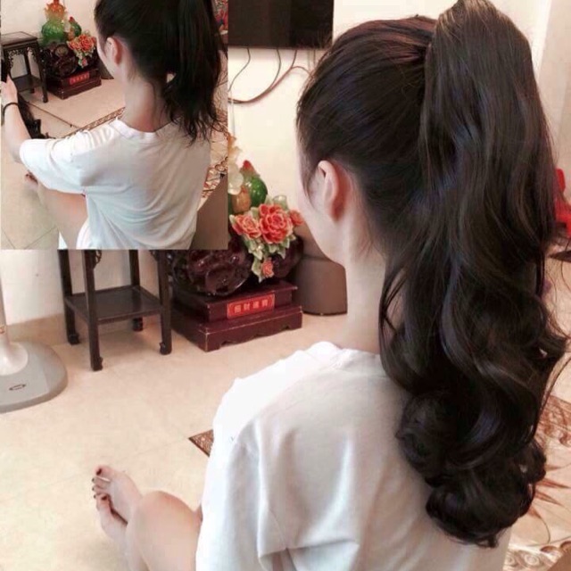 Tóc giả ngoạm xoăn lửng P103