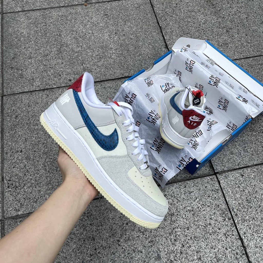 👌👌Giày AF1 vệt xanh xám sp low da lộn full size box bill