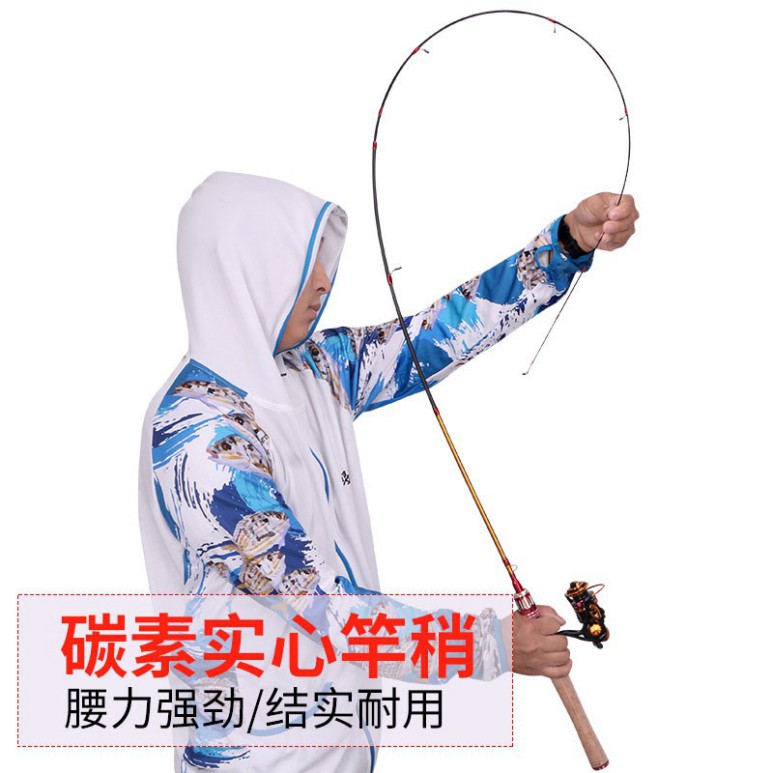 Cần câu lure ULtralight Cán múp xốp giả gỗ cầm rất êm, nhẹ tay máy đứng và máy ngang 1m8 UL-vàng - docauanhluc