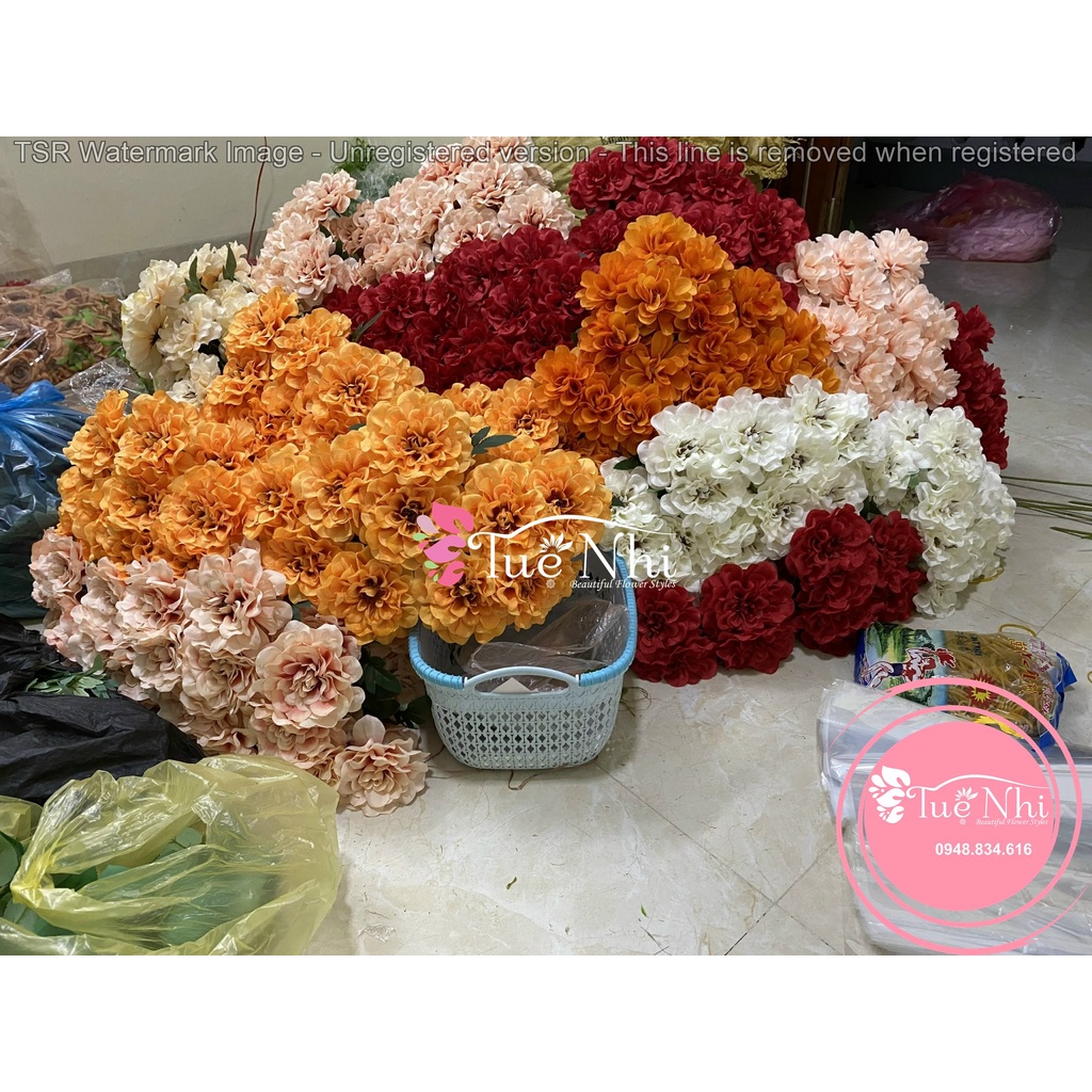 Combo 10 Đầu Bông Hoa Mẫu Đơn Pháp , Phong Cách Châu Âu - HOA GIẢ, HOA LỤA.