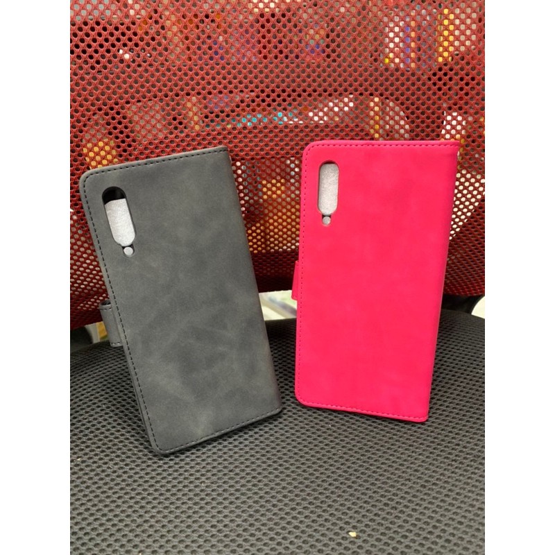 Bao da Samsung A90 5G case dẻo,mặt ngoài kiểu vân da