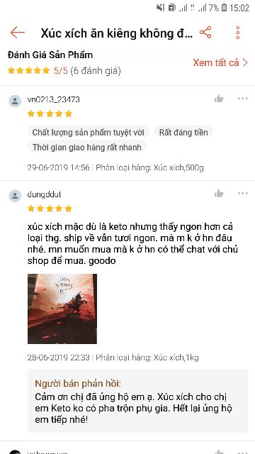 (Giao HN)500g Xúc xích xông khói chuẩn Keto, Das có video Test