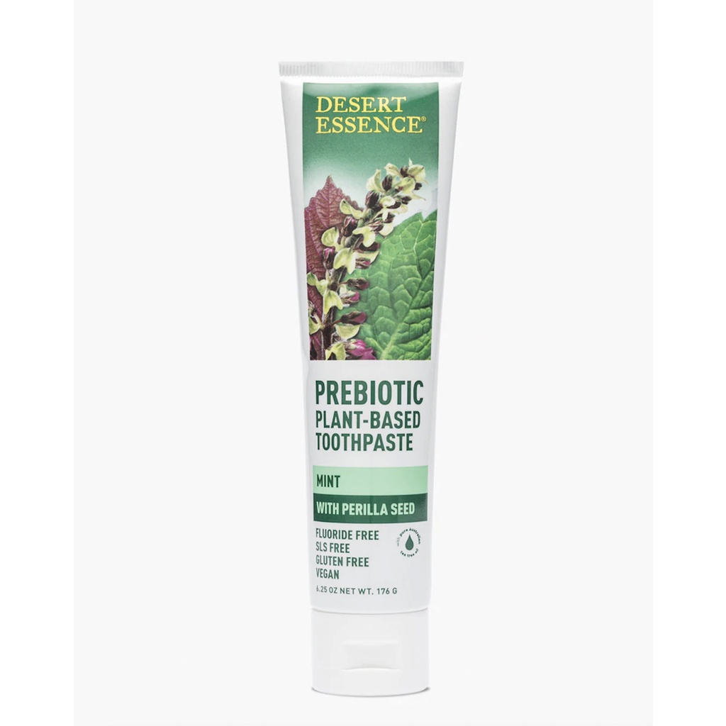 KEM ĐÁNH RĂNG BẠC HÀ &amp; HẠT TÍA TÔ PERILLA Desert Essence, Toothpaste Plant Based Prebiotic Mint Perilla Seed, 176g