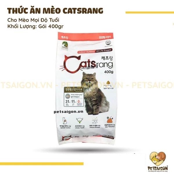 [THỨC ĂN CHO MÈO] THỨC ĂN CATSRANG CHO MÈO MỌI LỨA TUỔI - GÓI 400G