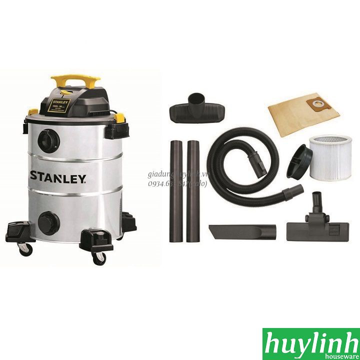 [Mã ELHAMS5 giảm 6% đơn 300K] Máy hút bụi công nghiệp khô và ướt Stanley SL19156 - 38 lít - 5.5HP