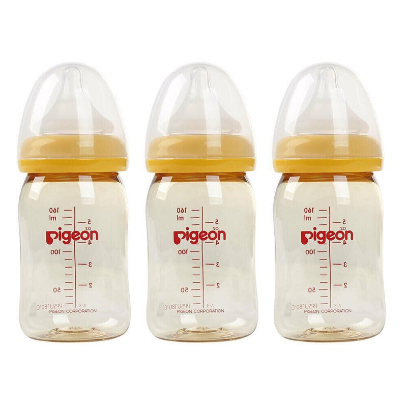 Bình sữa Pigeon Softouch cổ rộng dung tích 160ml/240ml