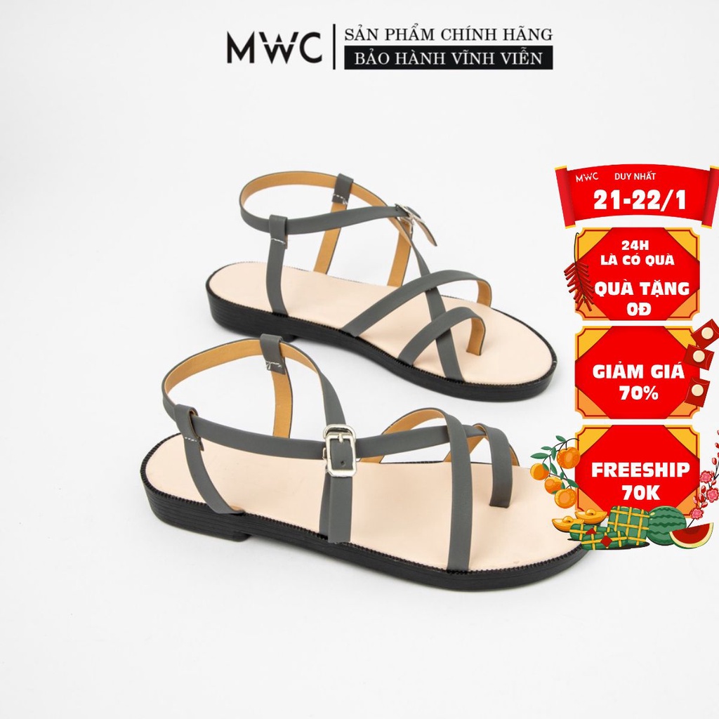 Giày Sandal MWC Đế Bệt Quai Chéo Phong Cách Chiến Binh NUSD- 2588