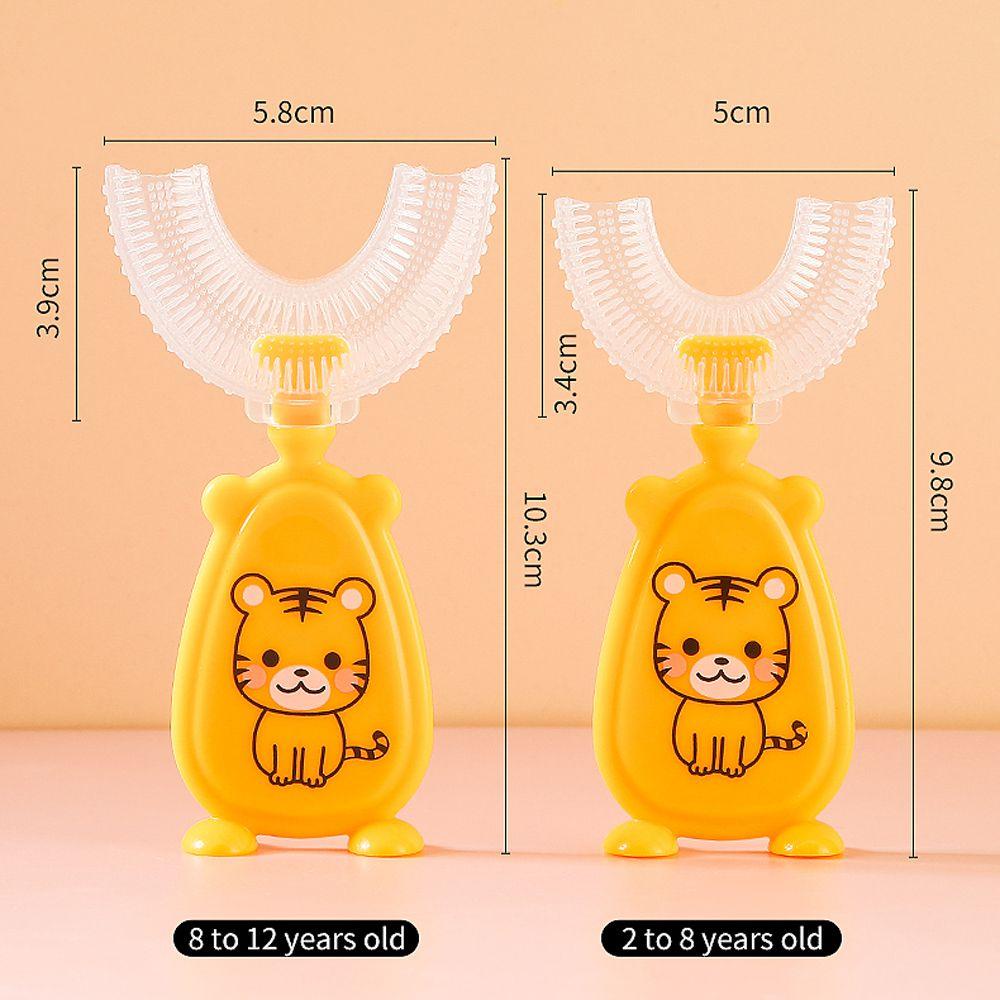 Bàn Chải Đánh Răng Xoay 360 Độ Hình Chữ U Bằng PP Lông Mềm Cho Bé