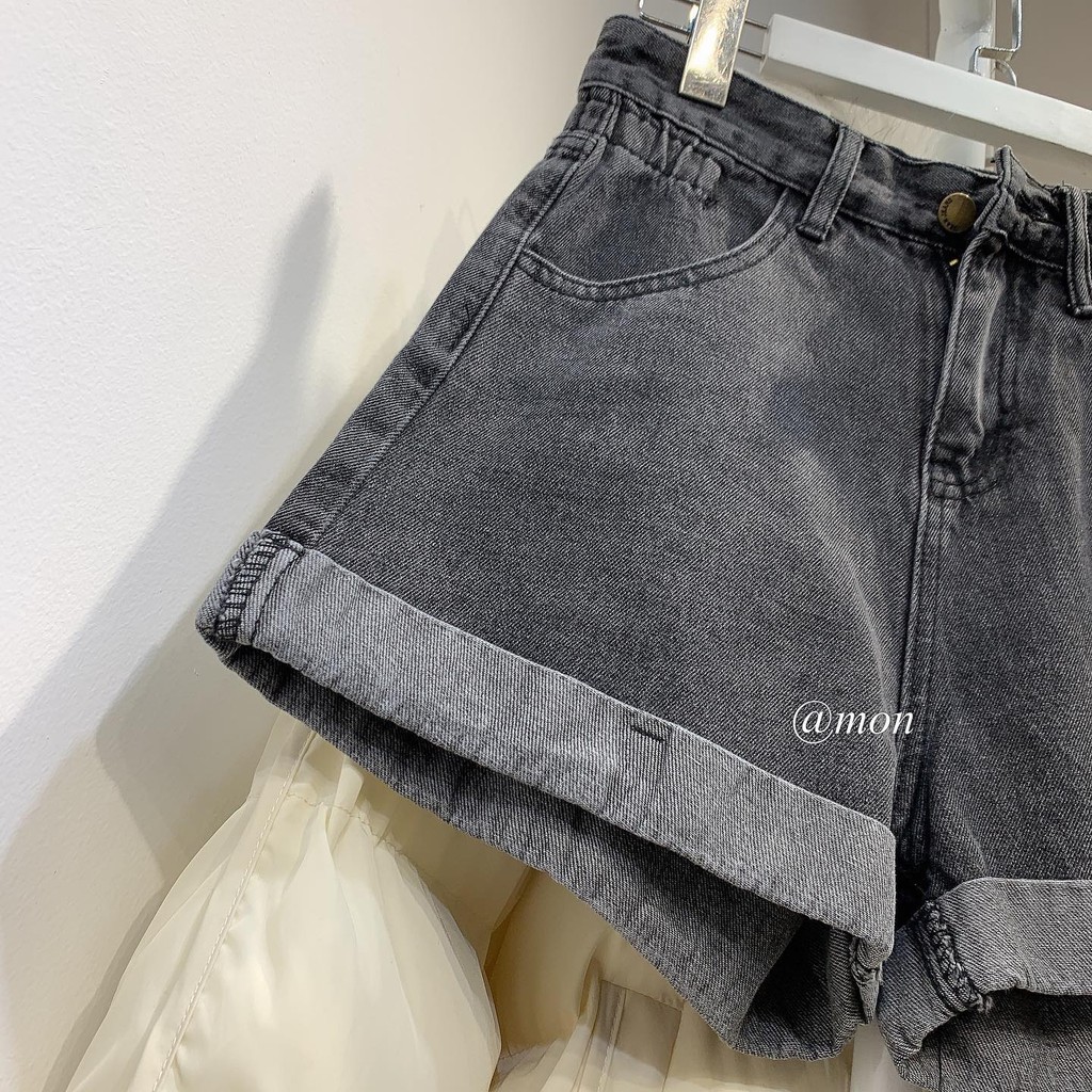 200796 SHORT BÒ NHÚM EO - XÁM TRO - SIZE S, M | BigBuy360 - bigbuy360.vn