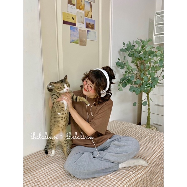 [ ẢNH THẬT ] Áo phông trơn basic cổ tròn cotton. Áo thun nữ vintage nhiều màu