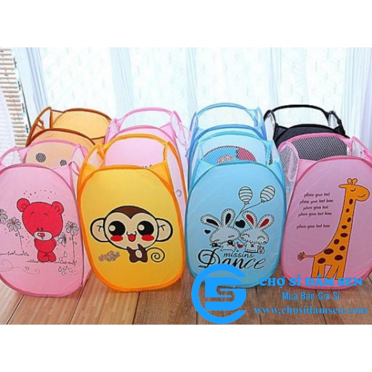 SỌT ĐỰNG ĐỒ HOẠT HÌNH G249-SotDoHH. SỌT ĐỒ ĐA NĂNG DẠNG LƯỚI TỰ BUNG, GẤP GỌN