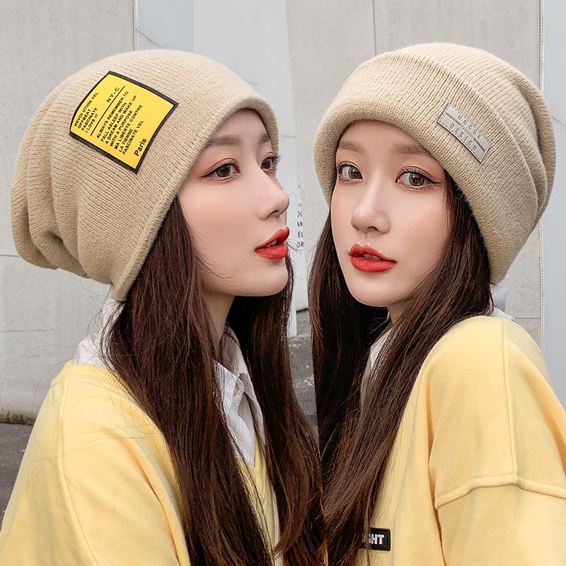 Mũ Dệt Kim Dày Vá  Thời Trang Thu đông Phong Cách Hàn Quốc Dành Cho Nữ