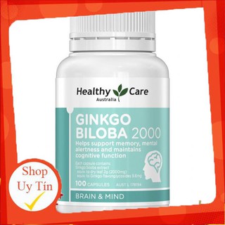 Viên uống bổ não Healthy Care Ginkgo Biloba 2000mg 100 Viên Úc