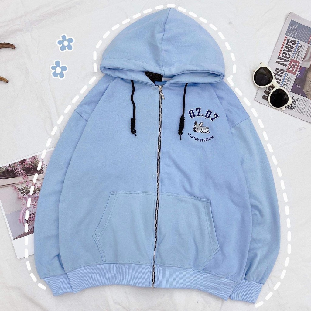 Áo Khoác Hoodie Dây kéo Hình 07 chó ngủ ❤️ Chất nỉ bông cotton | BigBuy360 - bigbuy360.vn