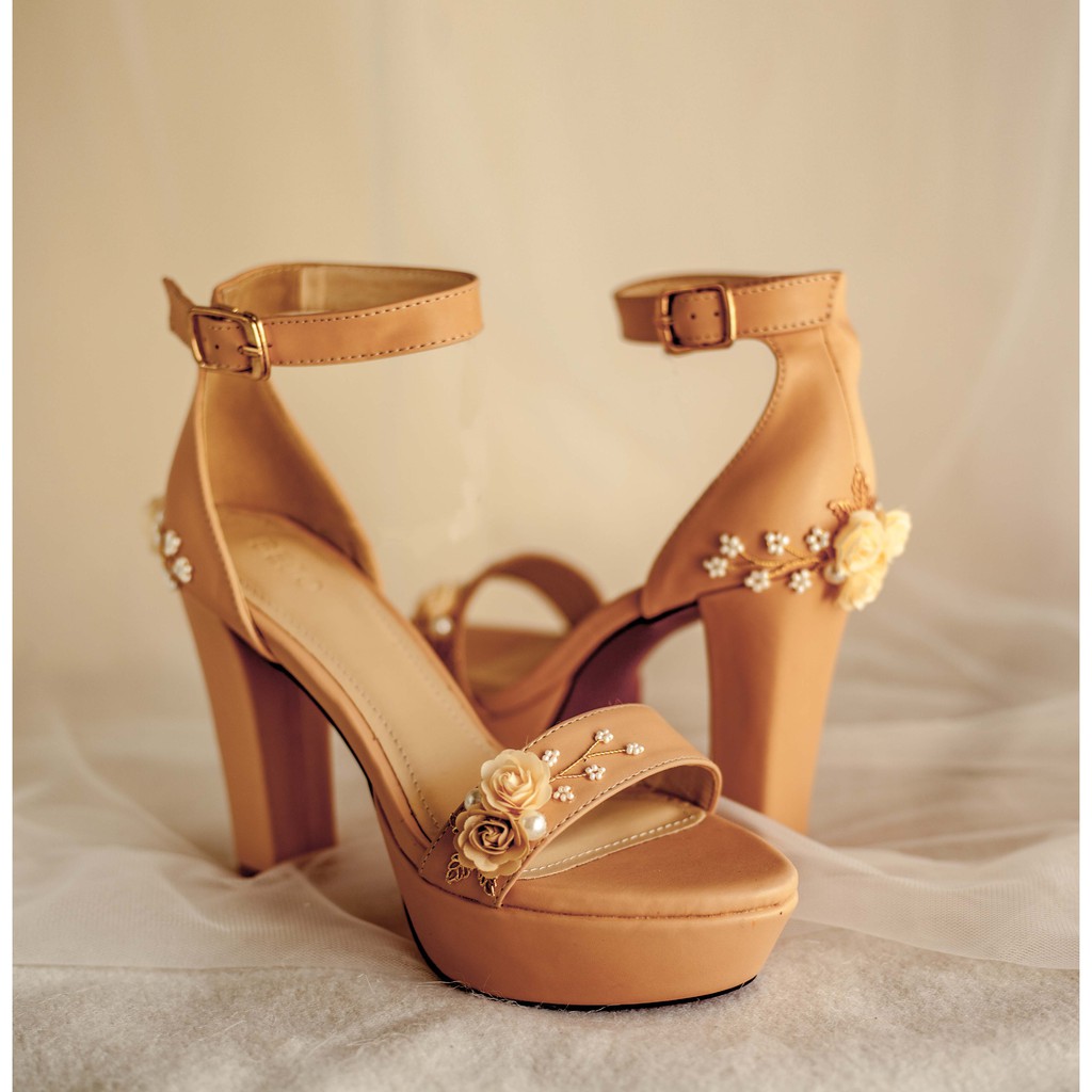 Giày cưới BEJO H92 Thuyền hoa vàng - WEDDING SHOES