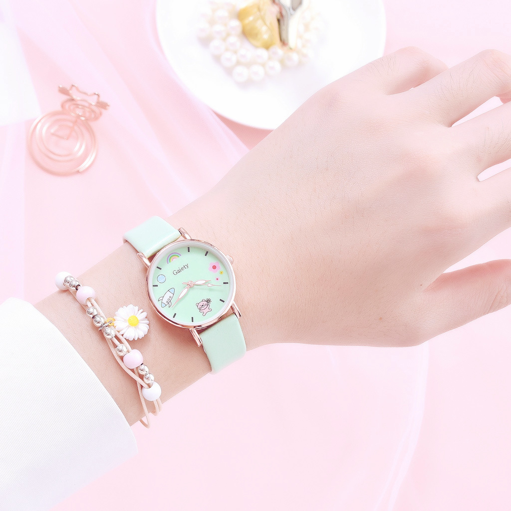 Đồng Hồ Đeo Tay Kegllect Phong Cách Hàn Quốc Dễ Thương Dành Cho Nữ