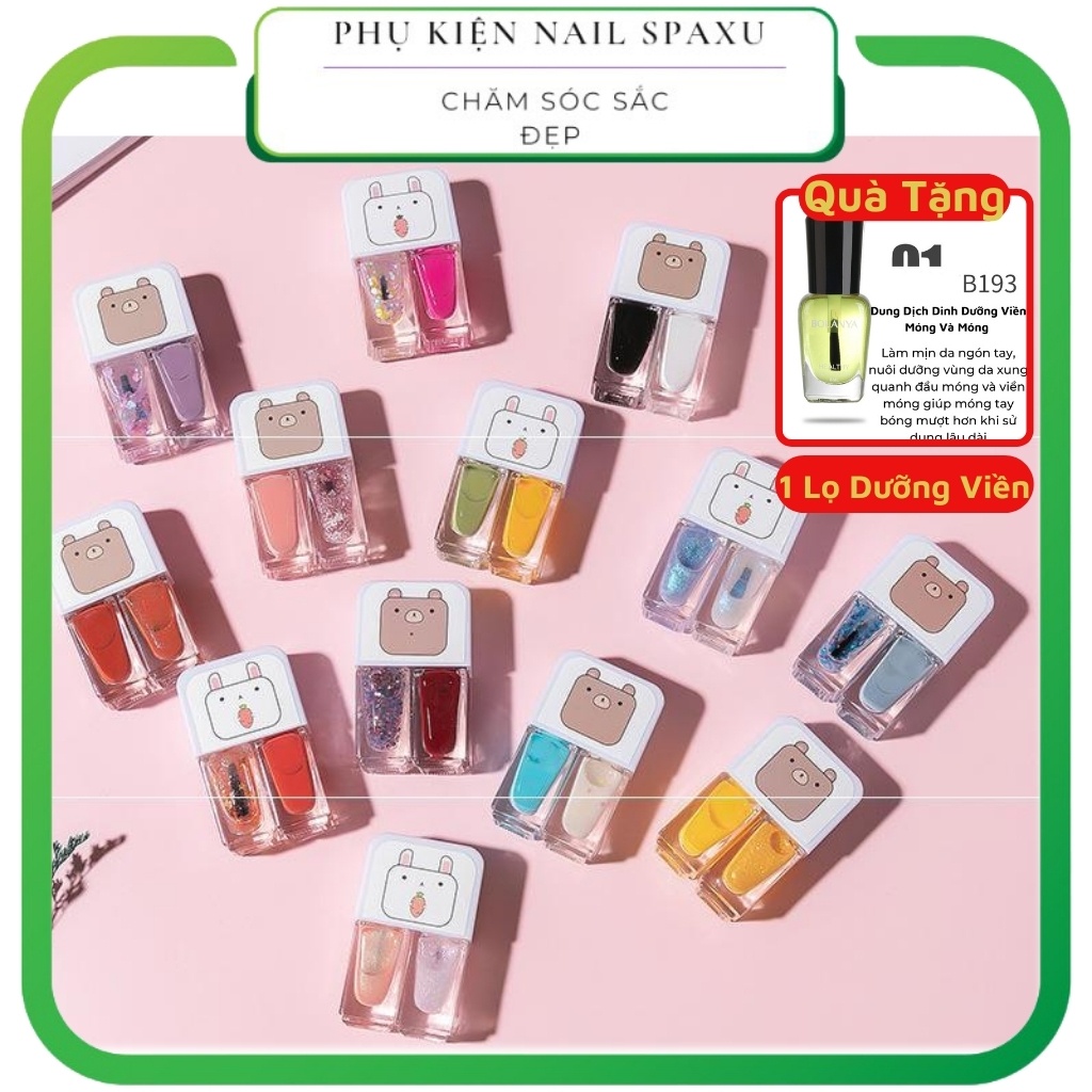 Sơn móng tay nail box BOLANYA 2 trong 1 nhiều màu sắc xinh xắn 8ml