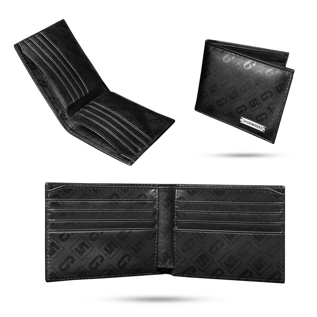 Ví Da Nam Gập Đôi SAIGON SWAGGER® Da Thật Cao Cấp Eclipse Bi - Fold Wallet