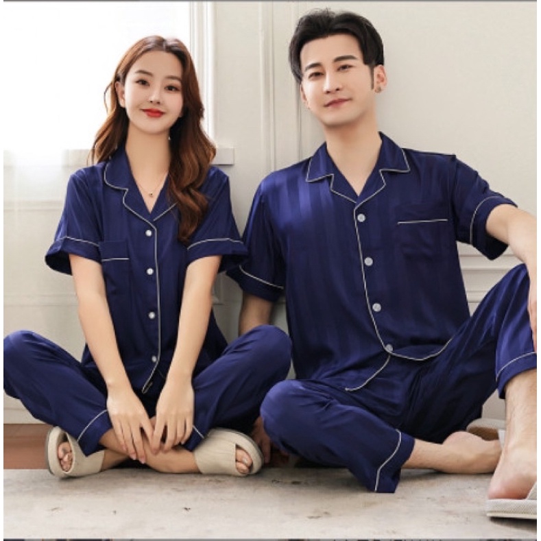 Đồ ngủ bộ lụa Latin (lụa pháp) quần dài, tay cọc cho nữ | BigBuy360 - bigbuy360.vn