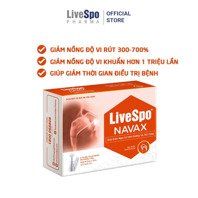 Nước muối sinh lý chứa bào tử lợi khuẩn NAVAX