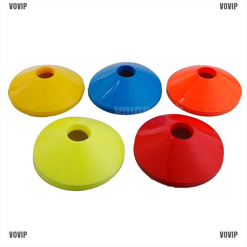 Bộ 10 đĩa hình nón hỗ trợ tập luyện đá bóng nhiều màu sắc