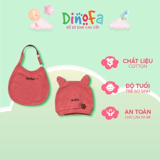Set yếm, mũ che thóp nhiều màu cho bé yêu chất liệu cotton cho bé từ sơ sinh_K01
