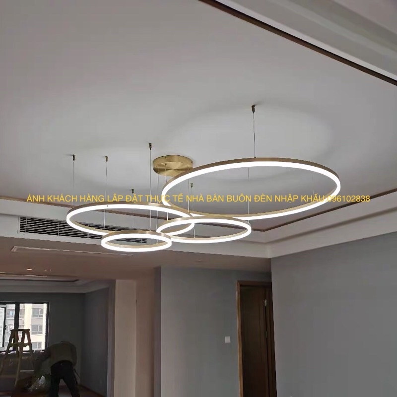 Đèn Thả Treo Trần HAPOVA ASSI 2960 kích thước 80-60-40-20cm 4 vòng