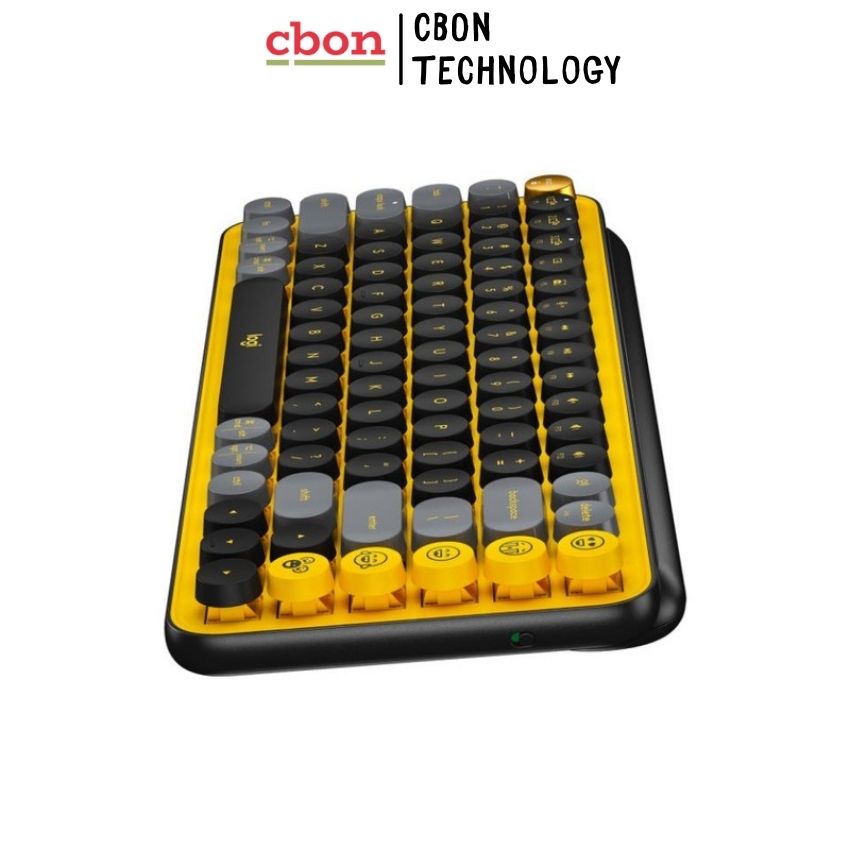 Bàn phím cơ không dây Logitech POP KEYS Bluetooth/ Logi Bolt màu vàng -CBon Technology- CB092