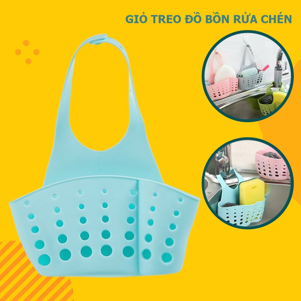 Giỏ Đựng Giẻ Rửa Bát, Giỏ Nhựa Dẻo Treo Bồn Rửa Bát Đa Năng Cho Gia Đình