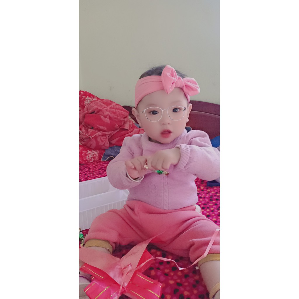 TUBAN, BĂNG ĐÔ BẢN RỘNG COTTON HÌNH NƠ DÀNH CHO BÉ GÁI PHONG CÁCH CHÂU ÂU