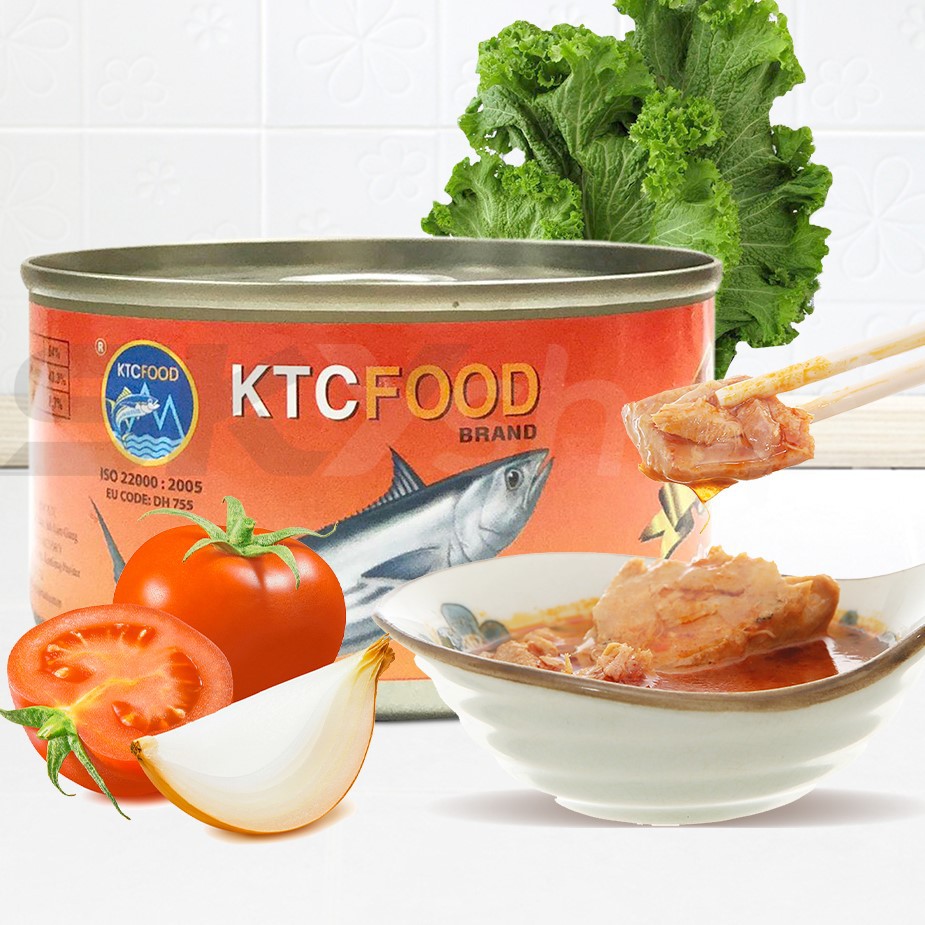 Cá Ngừ Sốt Cà Đậu Hành Đại Dương KTC 6 Hộp 185g Hoenyland