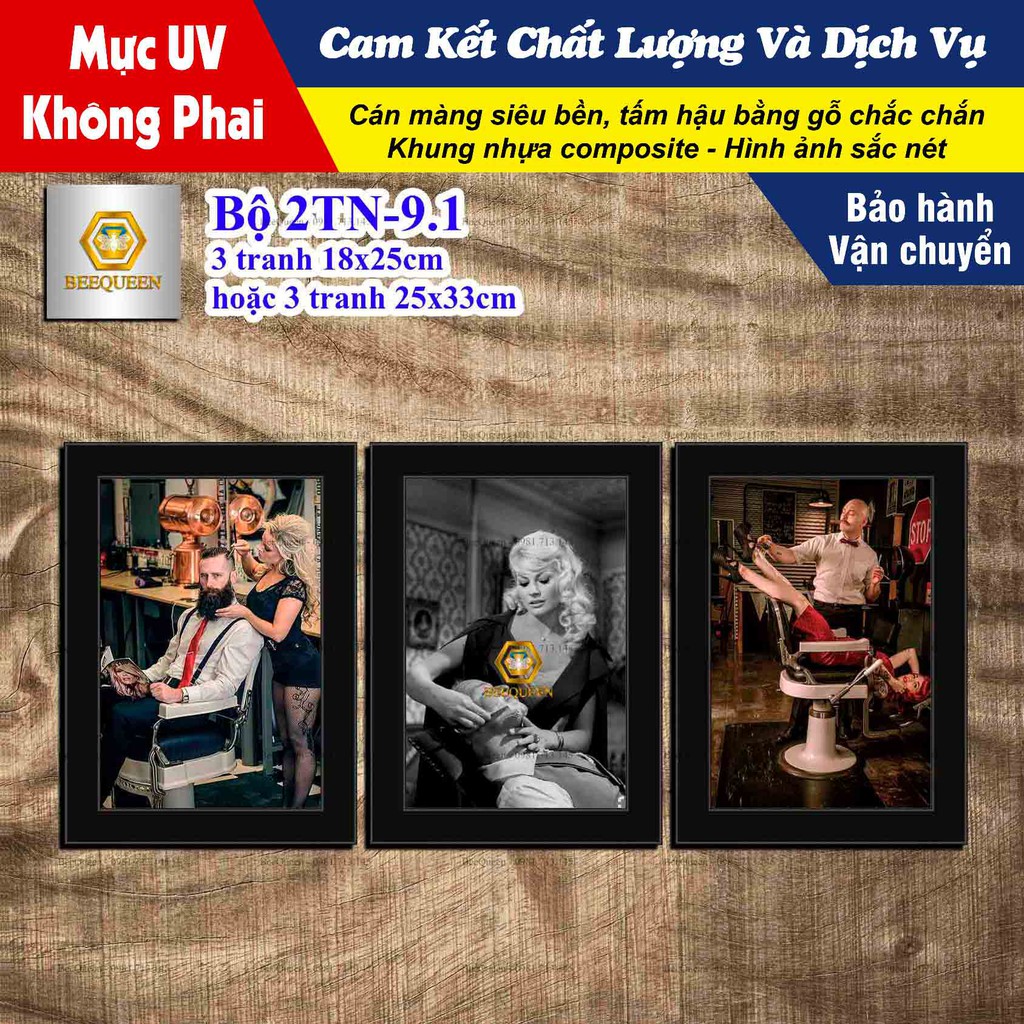 ALBUM BỘ 3-4- 6 KHUNG TRANH TÓC NAM VÀ TRANH BARBER SHOP CHẤT LƯỢNG NHƯ STUDIO